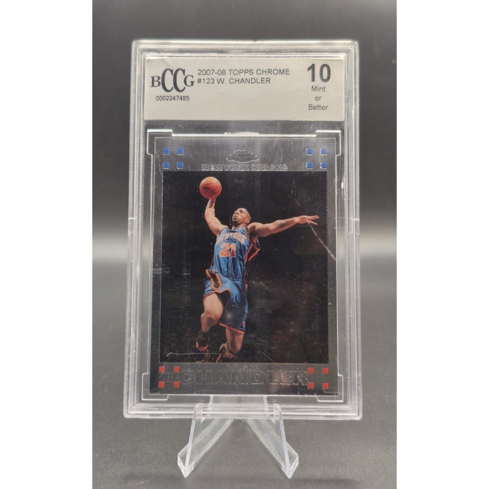 2007-08 Topps Chrome Wilson Chandler #123 Rookie‎ (RC) New York Knicks BCCG 10